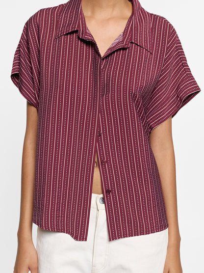 Short-Sleeved Striped Shirt