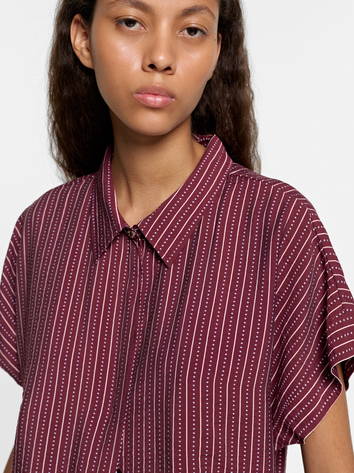 Short-Sleeved Striped Shirt