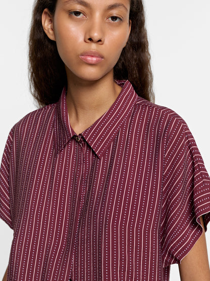 Short-Sleeved Striped Shirt