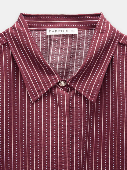 Short-Sleeved Striped Shirt