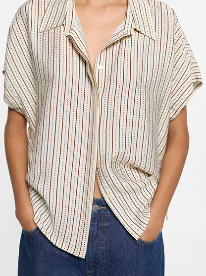 Short-Sleeved Striped Shirt