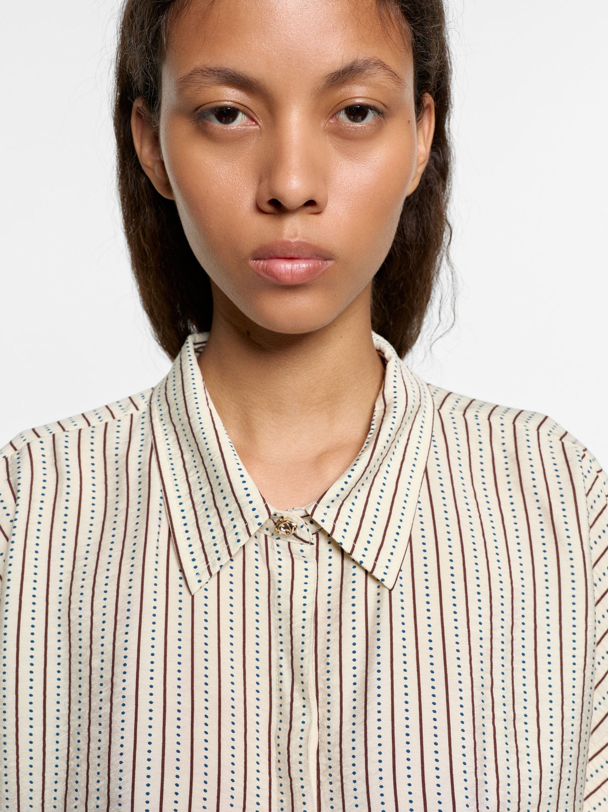 Short-Sleeved Striped Shirt