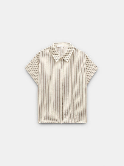 Short-Sleeved Striped Shirt
