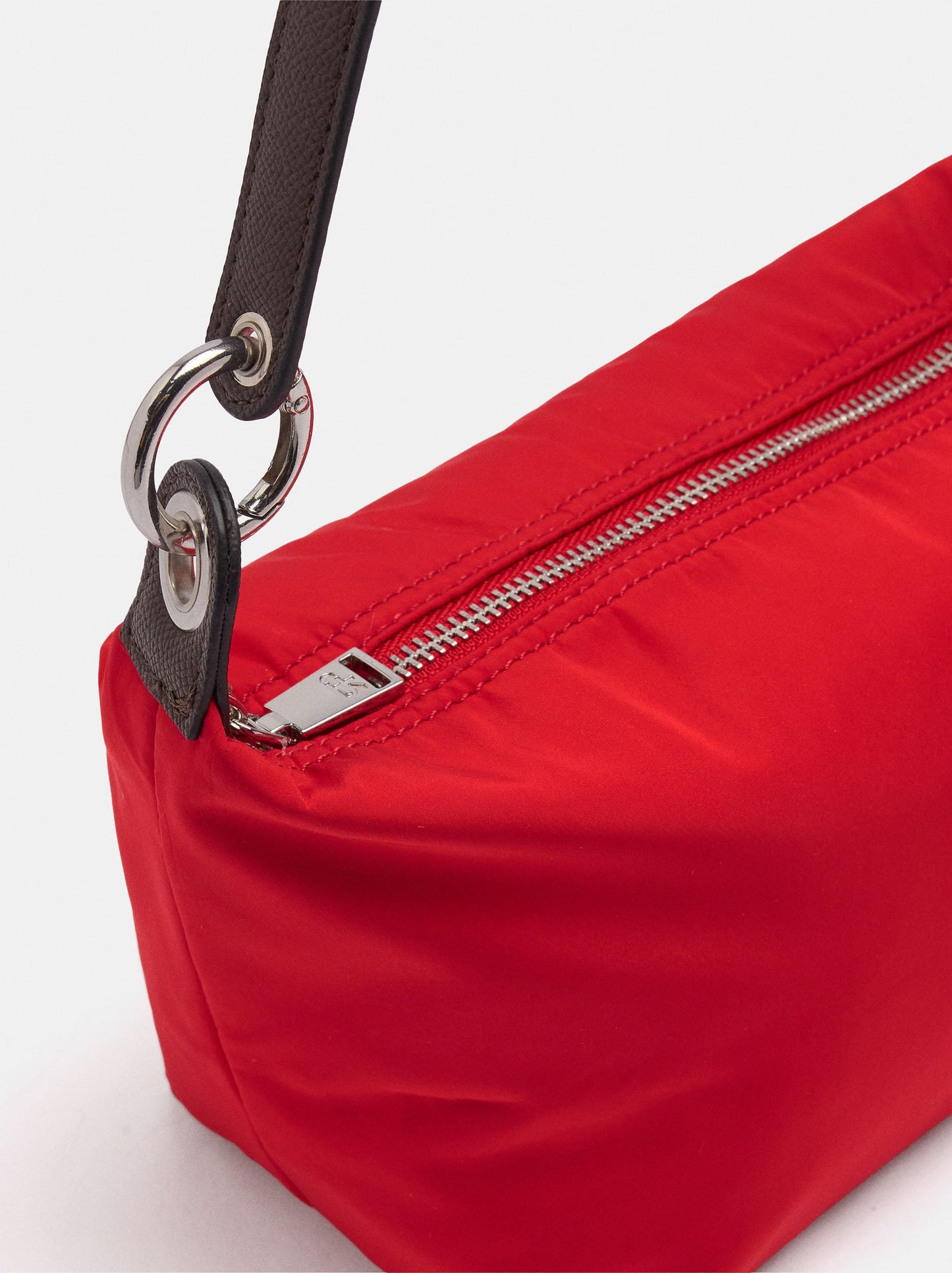 Nylon Shoulder Bag With Charm