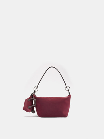 Shoulder Bag With Soft Texture And Pendant