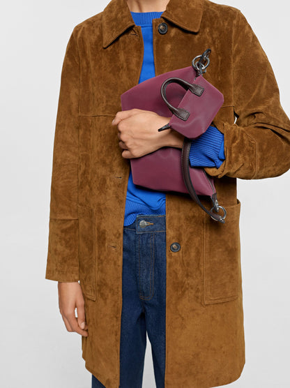Shoulder Bag With Soft Texture And Pendant