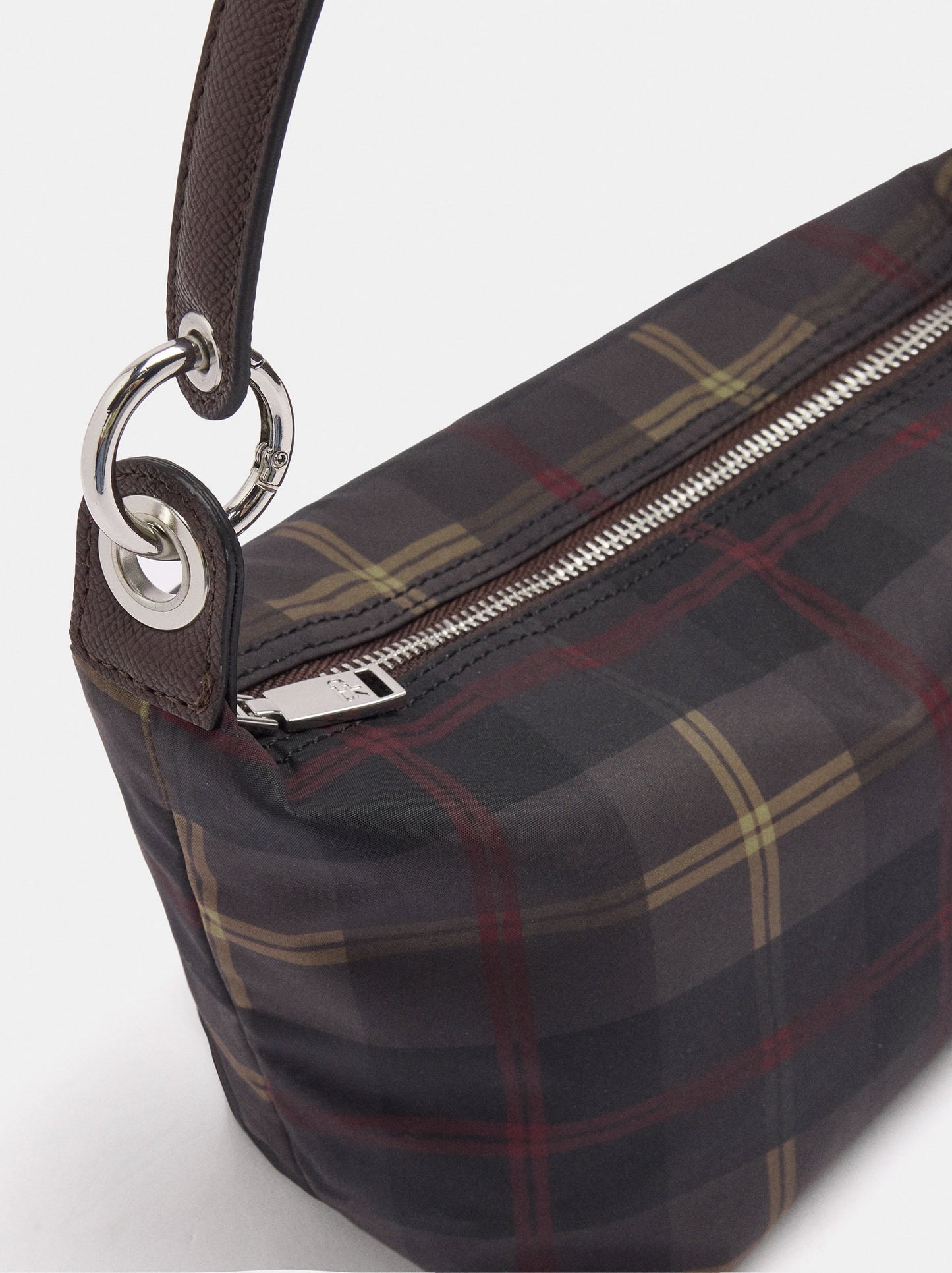 Small Printed Nylon Shoulder Bag With Charm