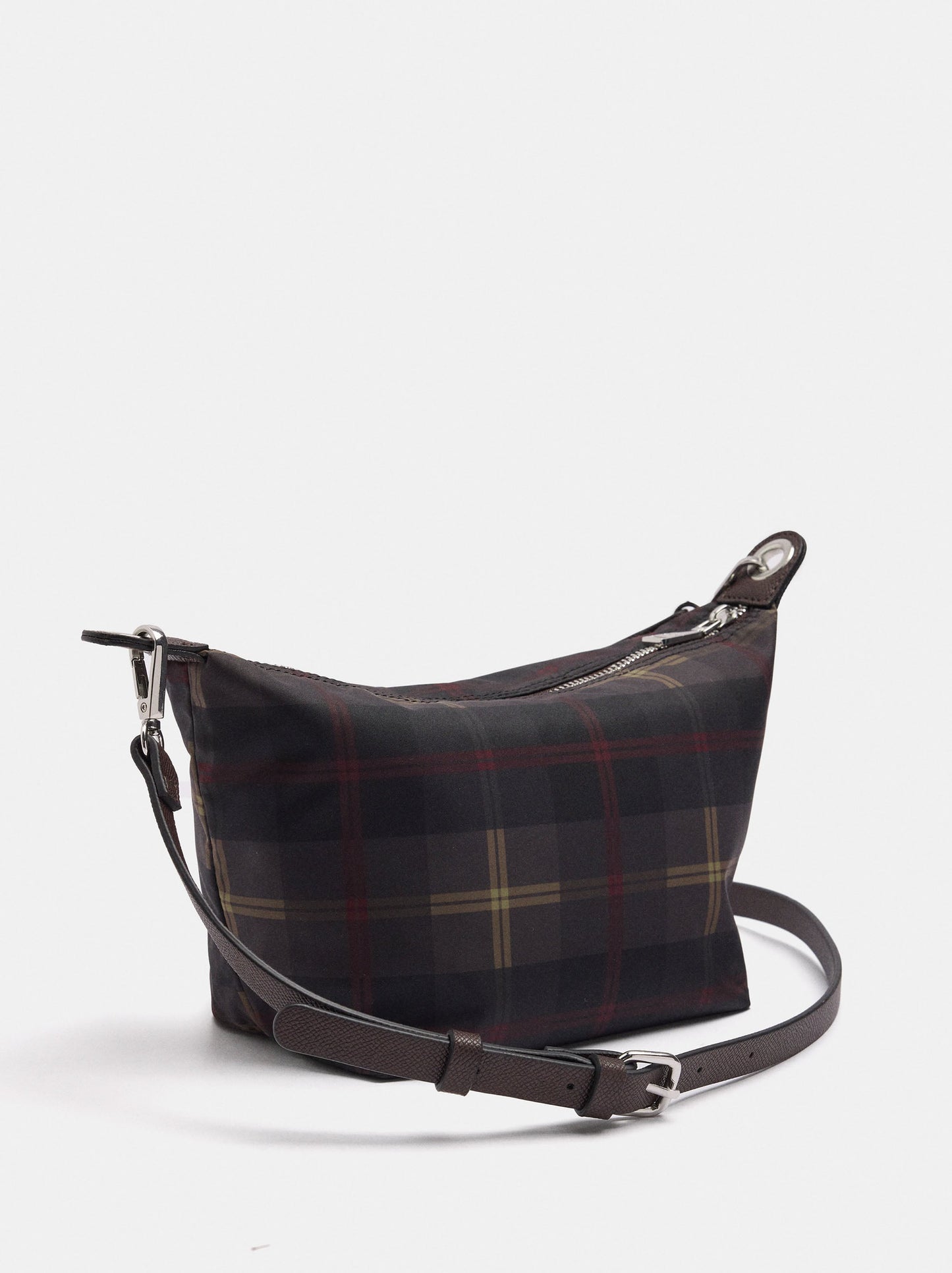 Small Printed Nylon Shoulder Bag With Charm