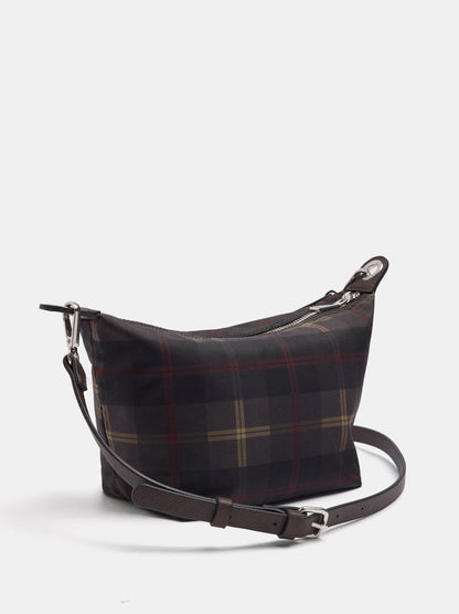 Small Printed Nylon Shoulder Bag With Charm