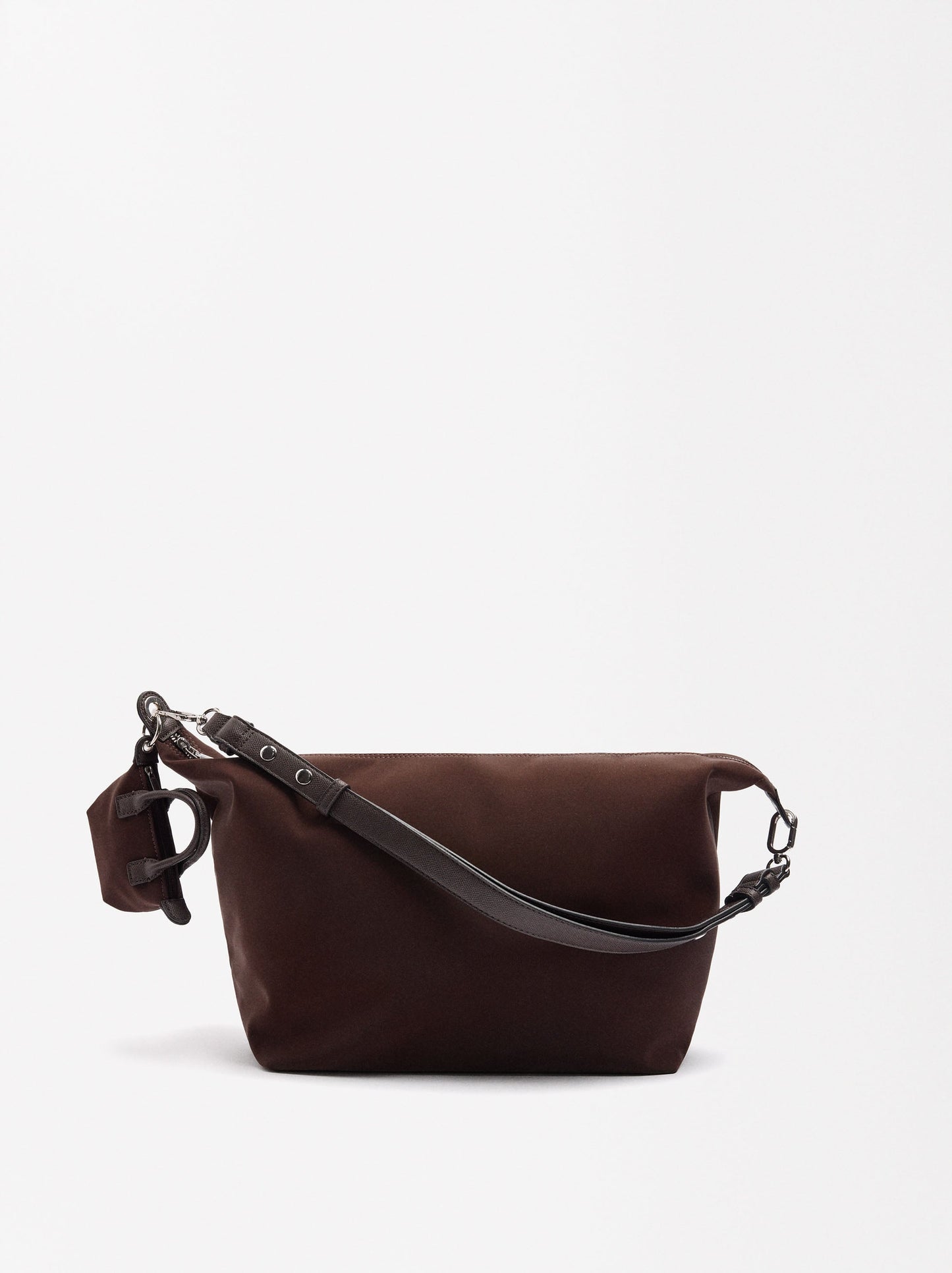 Shoulder Bag With Soft Texture And Pendant