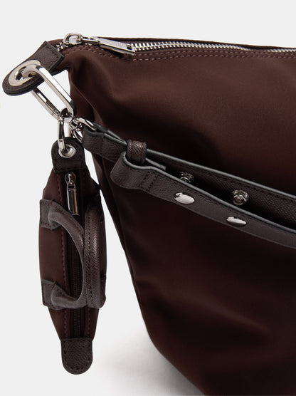 Shoulder Bag With Soft Texture And Pendant
