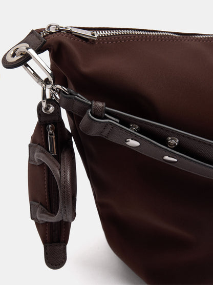 Shoulder Bag With Soft Texture And Pendant