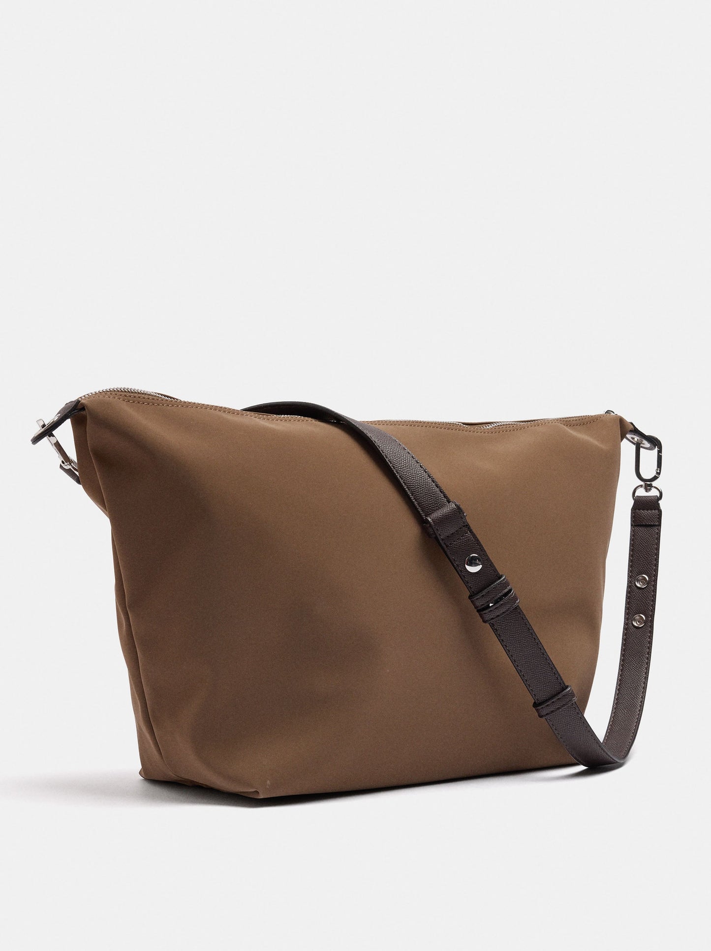 Shoulder Bag With Soft Texture And Pendant