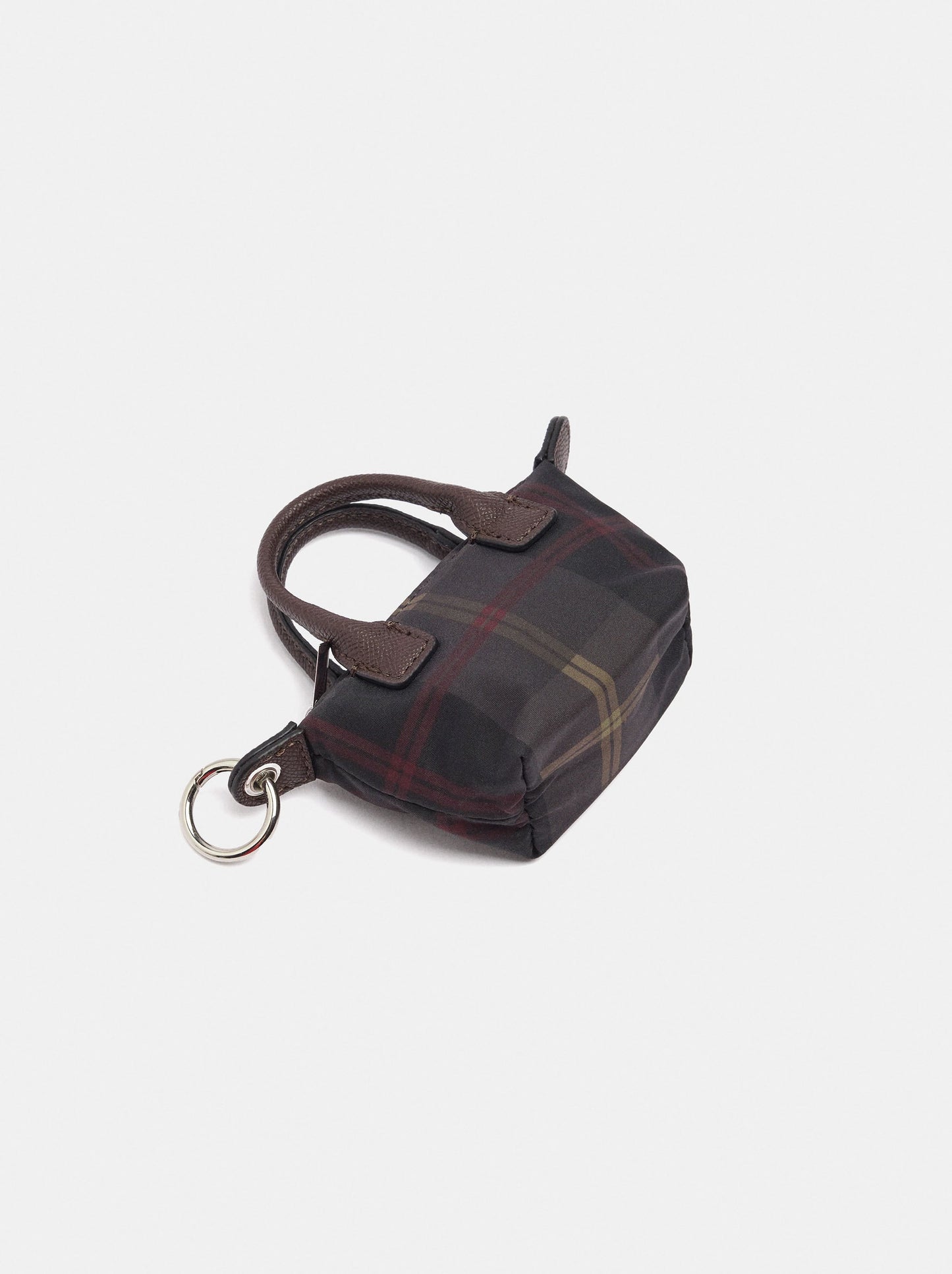 L Printed Nylon Shoulder Bag With Pendant