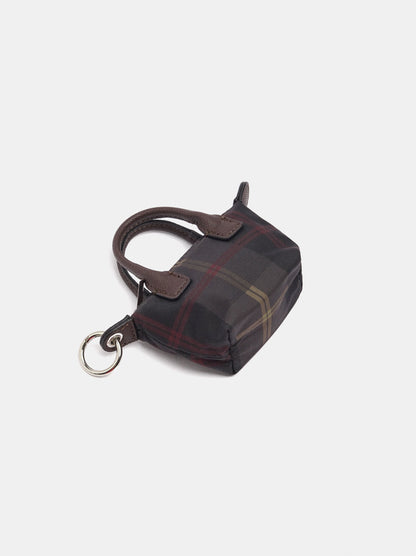 L Printed Nylon Shoulder Bag With Pendant