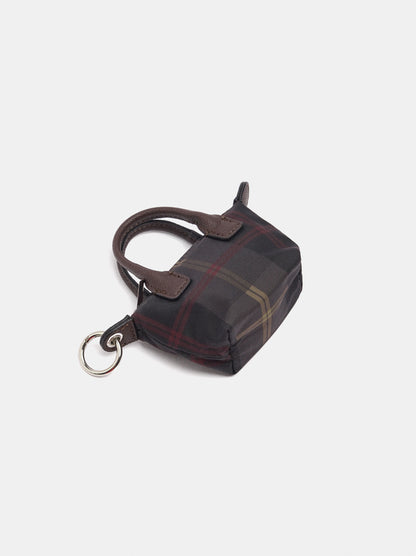 L Printed Nylon Shoulder Bag With Pendant