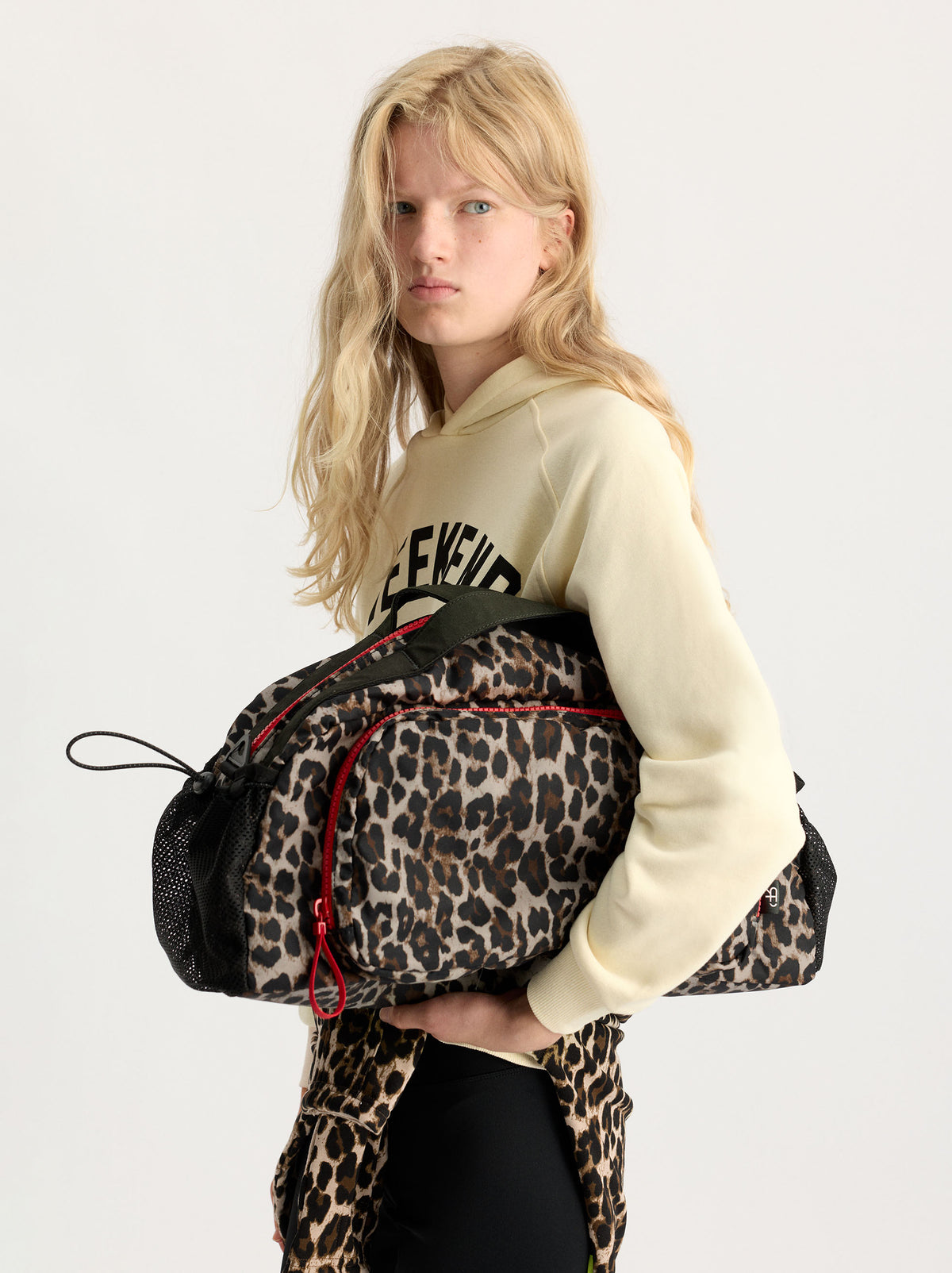 Animal-Print Nylon Sports Bag