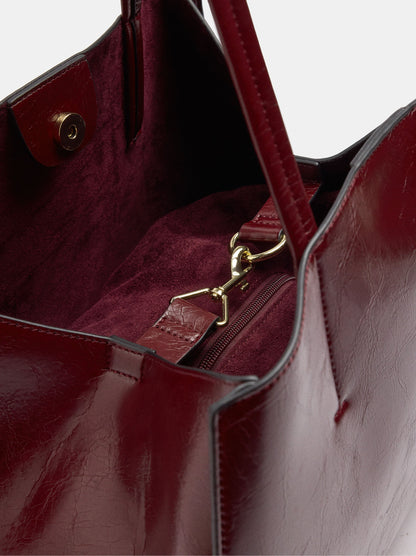 Shopper Bag With Removable Bag And Strap