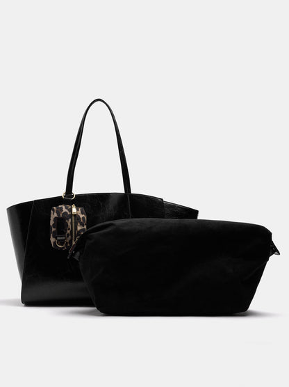 Shopper Bag With Removable Bag And Strap