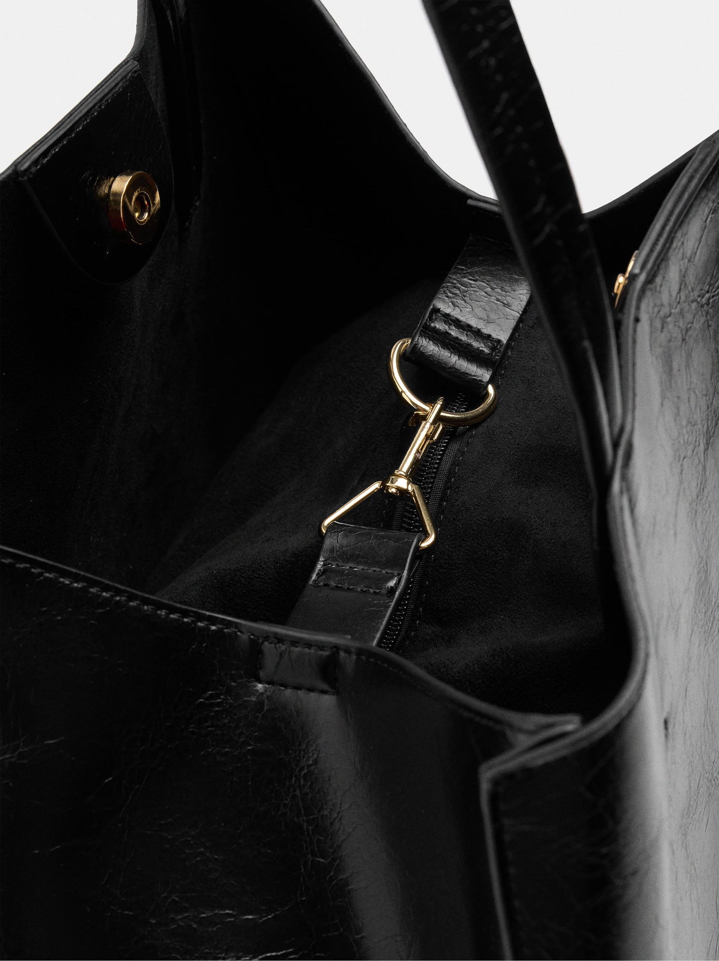 Shopper Bag With Removable Bag And Strap