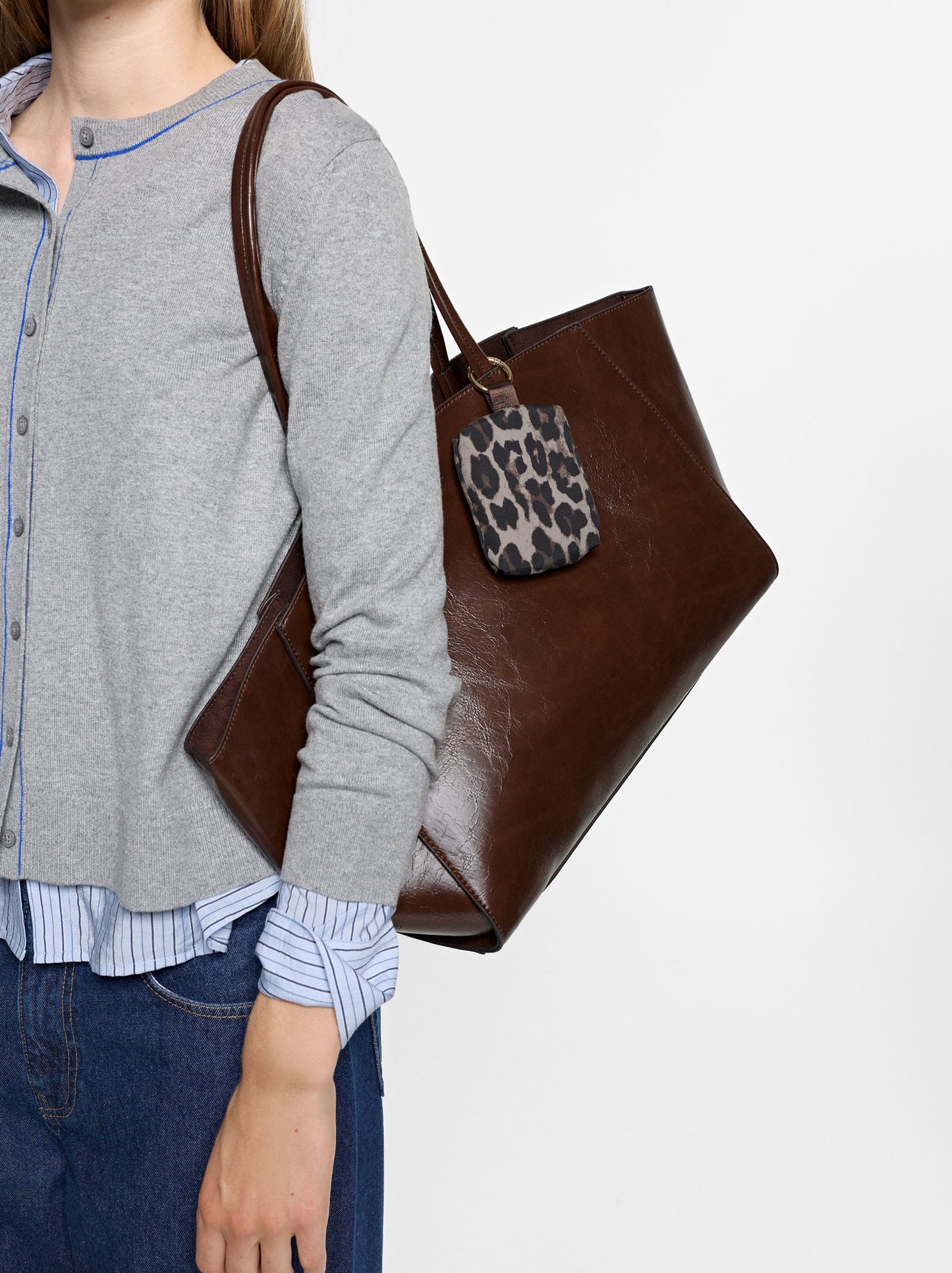 Shopper Bag With Removable Bag And Strap