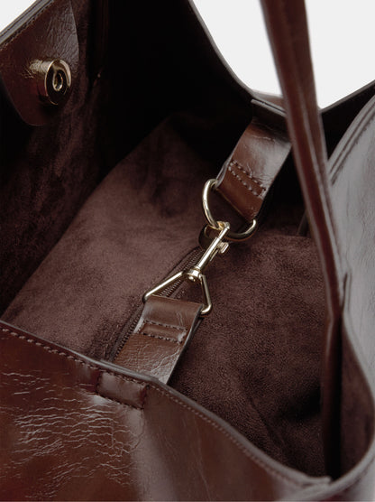 Shopper Bag With Removable Bag And Strap