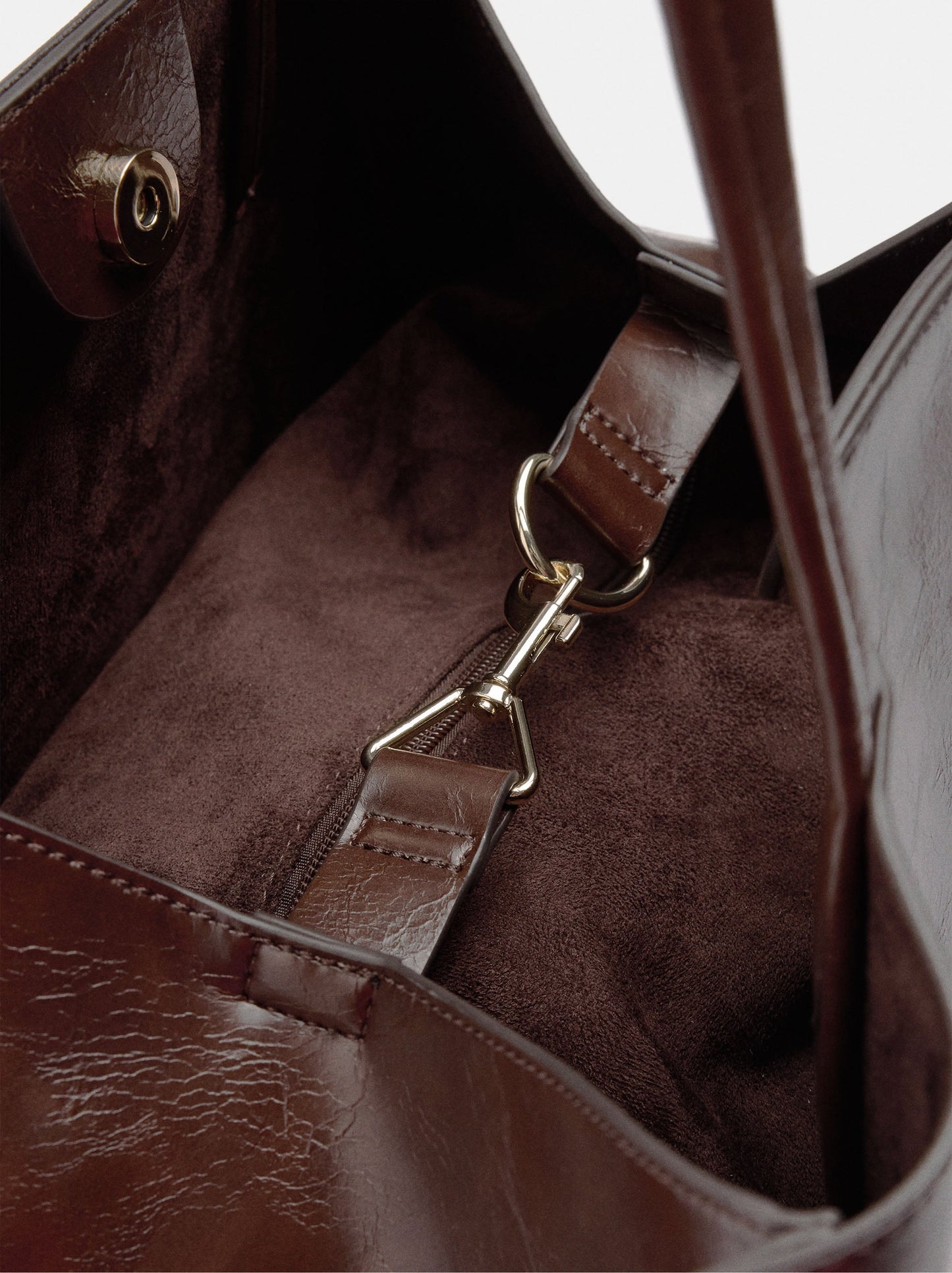 Shopper Bag With Removable Bag And Strap