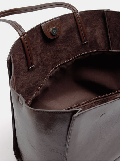 Shopper Bag With Removable Bag And Strap
