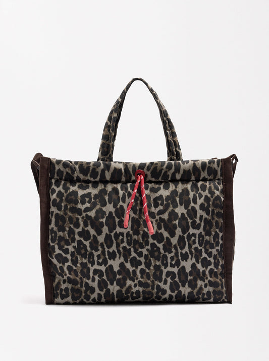 14-Inch Laptop Bag In Animal-Print Nylon