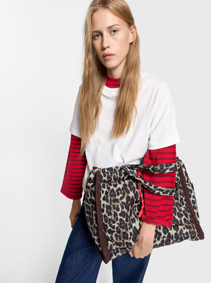 14-Inch Laptop Bag In Animal-Print Nylon