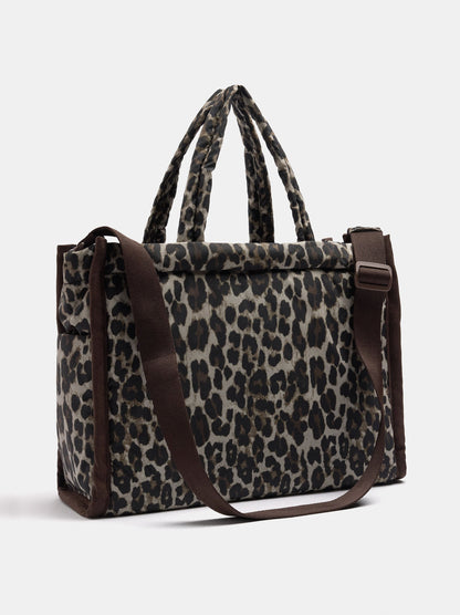14-Inch Laptop Bag In Animal-Print Nylon