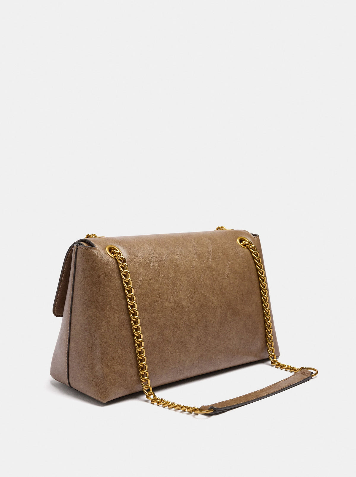 Shoulder Bag With Flap And Chain Strap