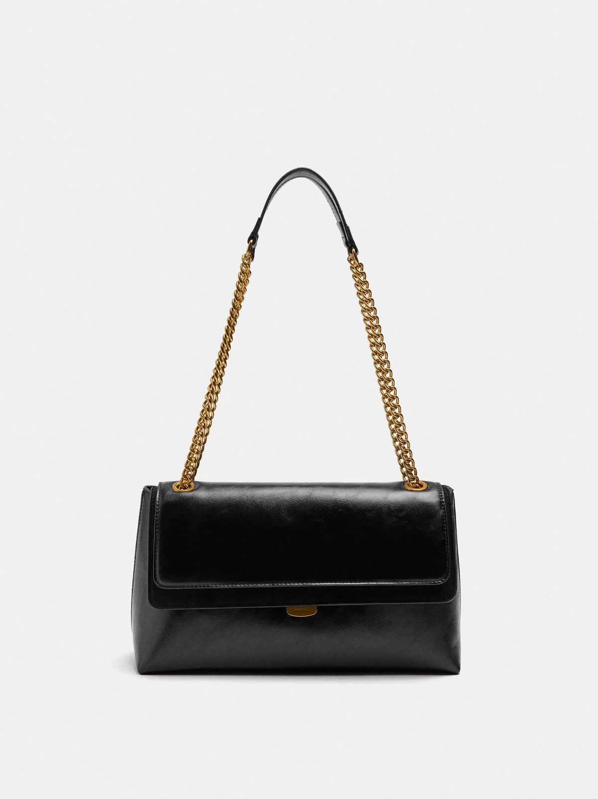 Shoulder Bag With Flap And Chain Strap