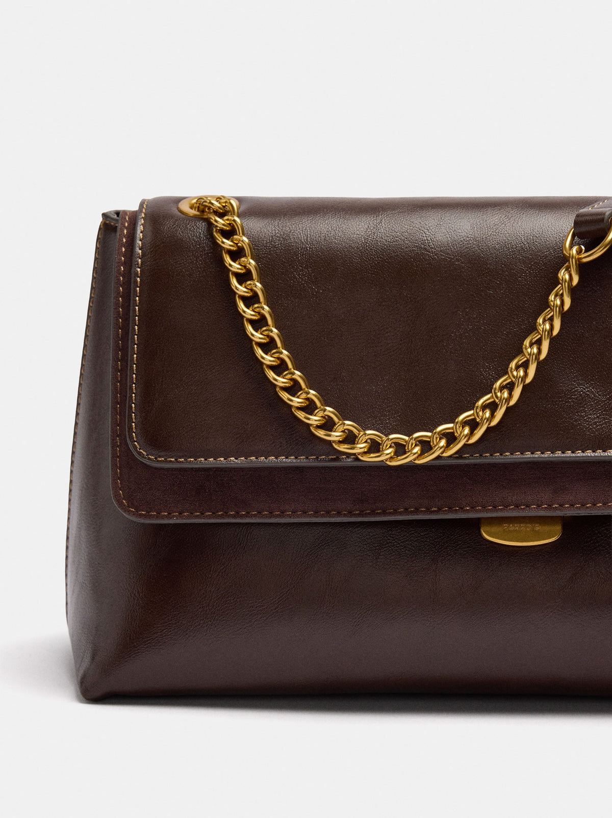 Shoulder Bag With Flap And Chain Strap