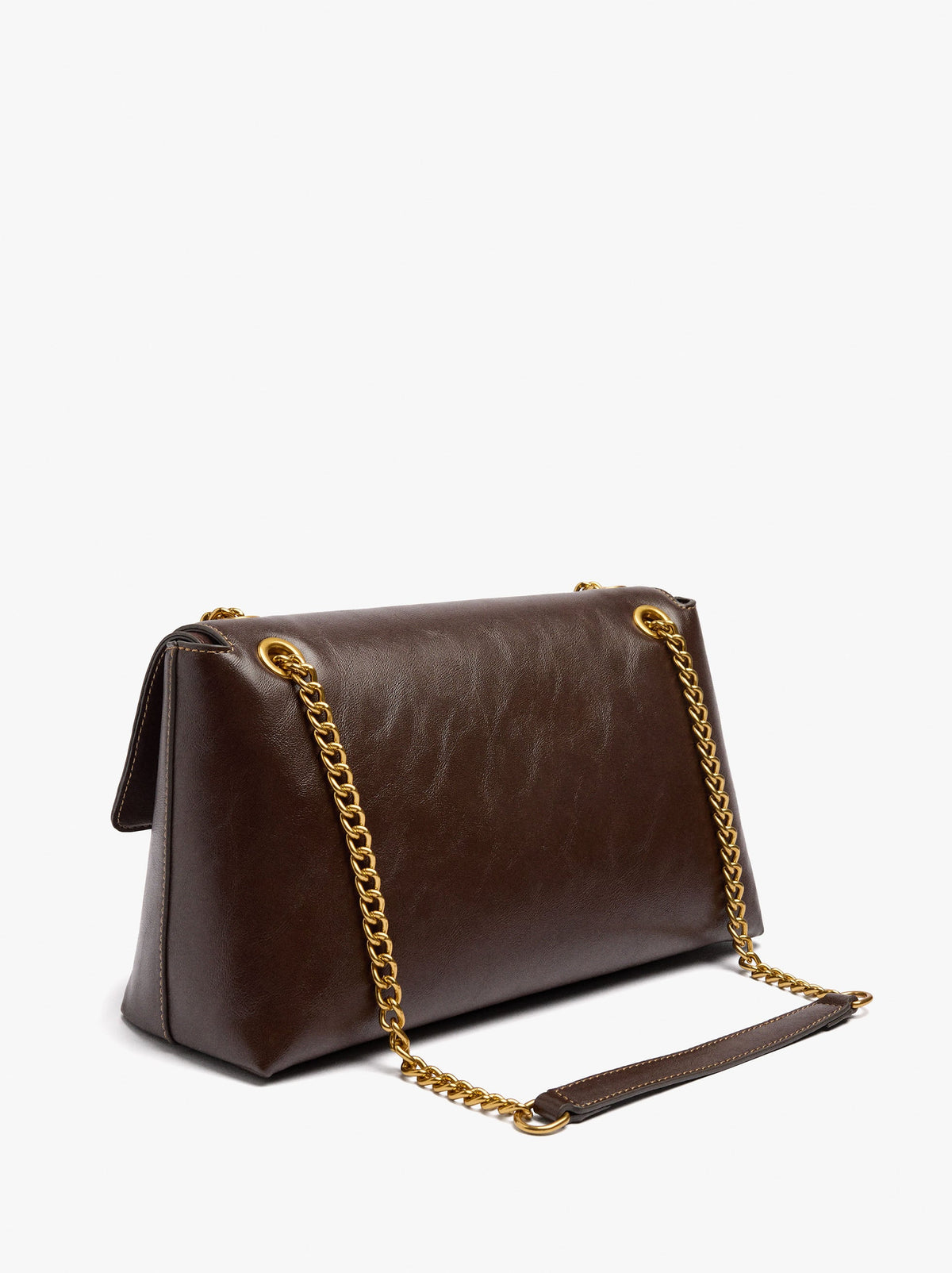 Shoulder Bag With Flap And Chain Strap