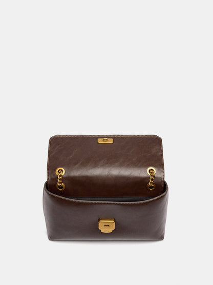 Shoulder Bag With Flap And Chain Strap