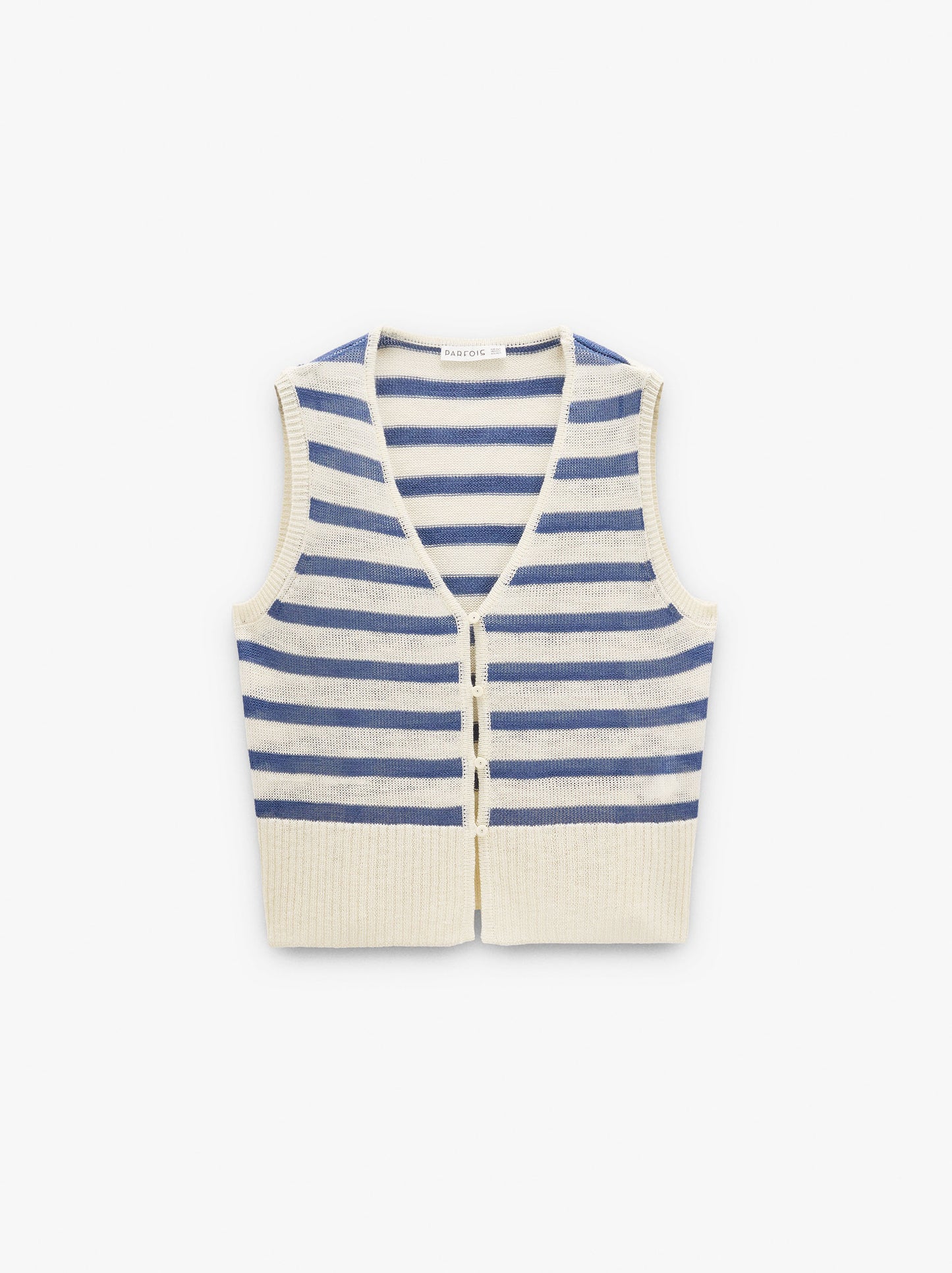 Vest With Striped Knit