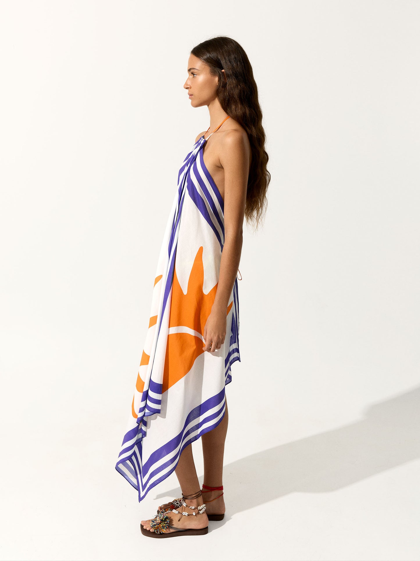 Halter Printed Dress With 100% Cotton
