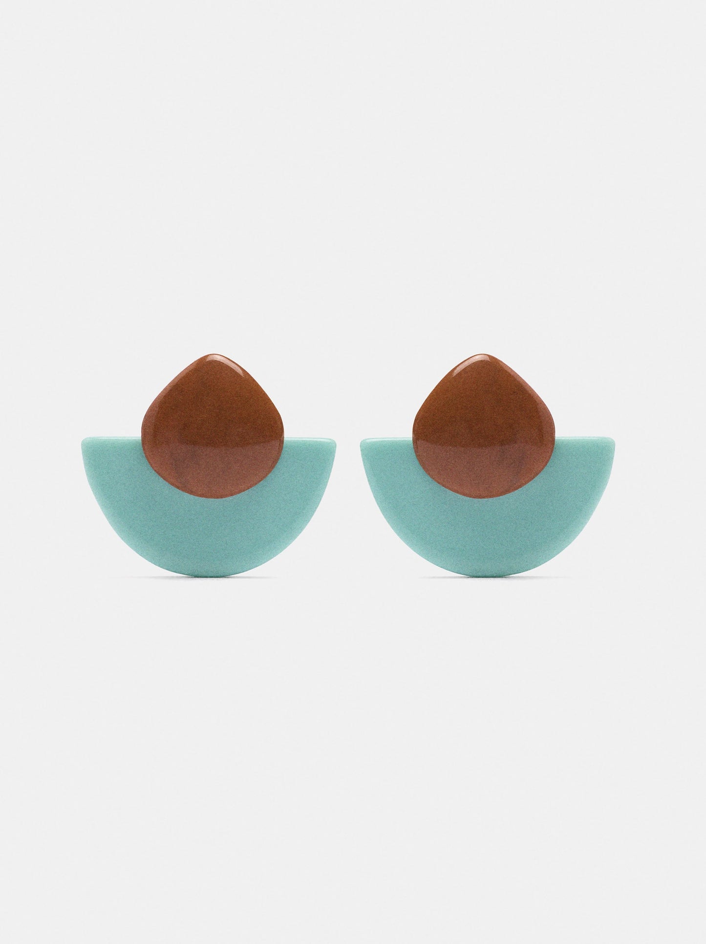 Fan Earrings With Drop