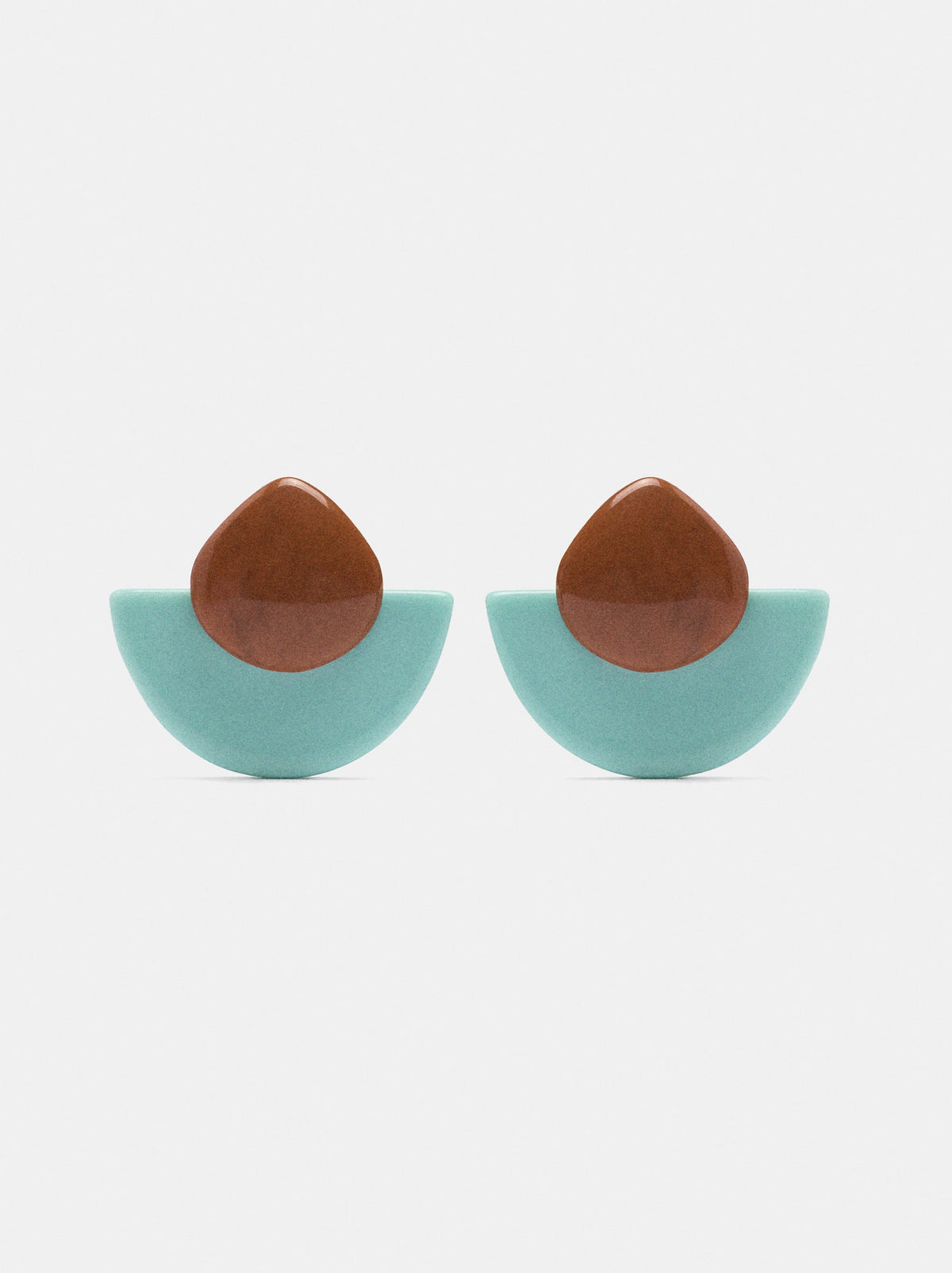 Fan Earrings With Drop