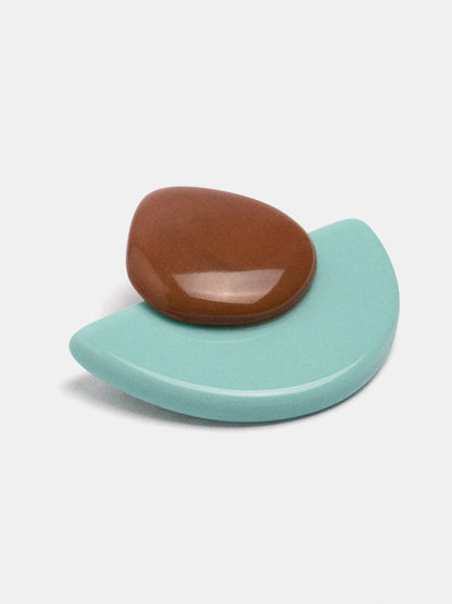 Fan Earrings With Drop