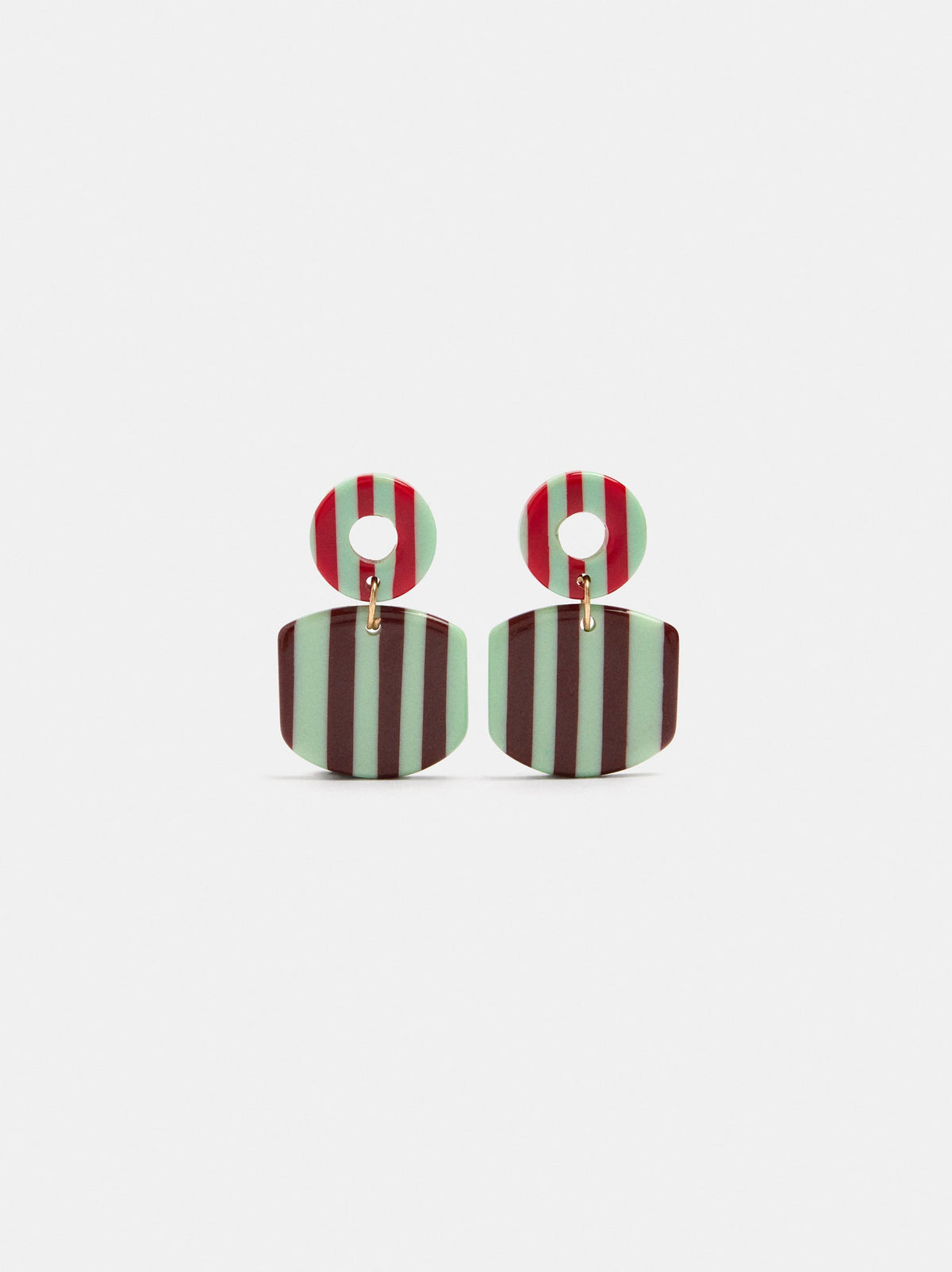 Geometric Striped Earrings