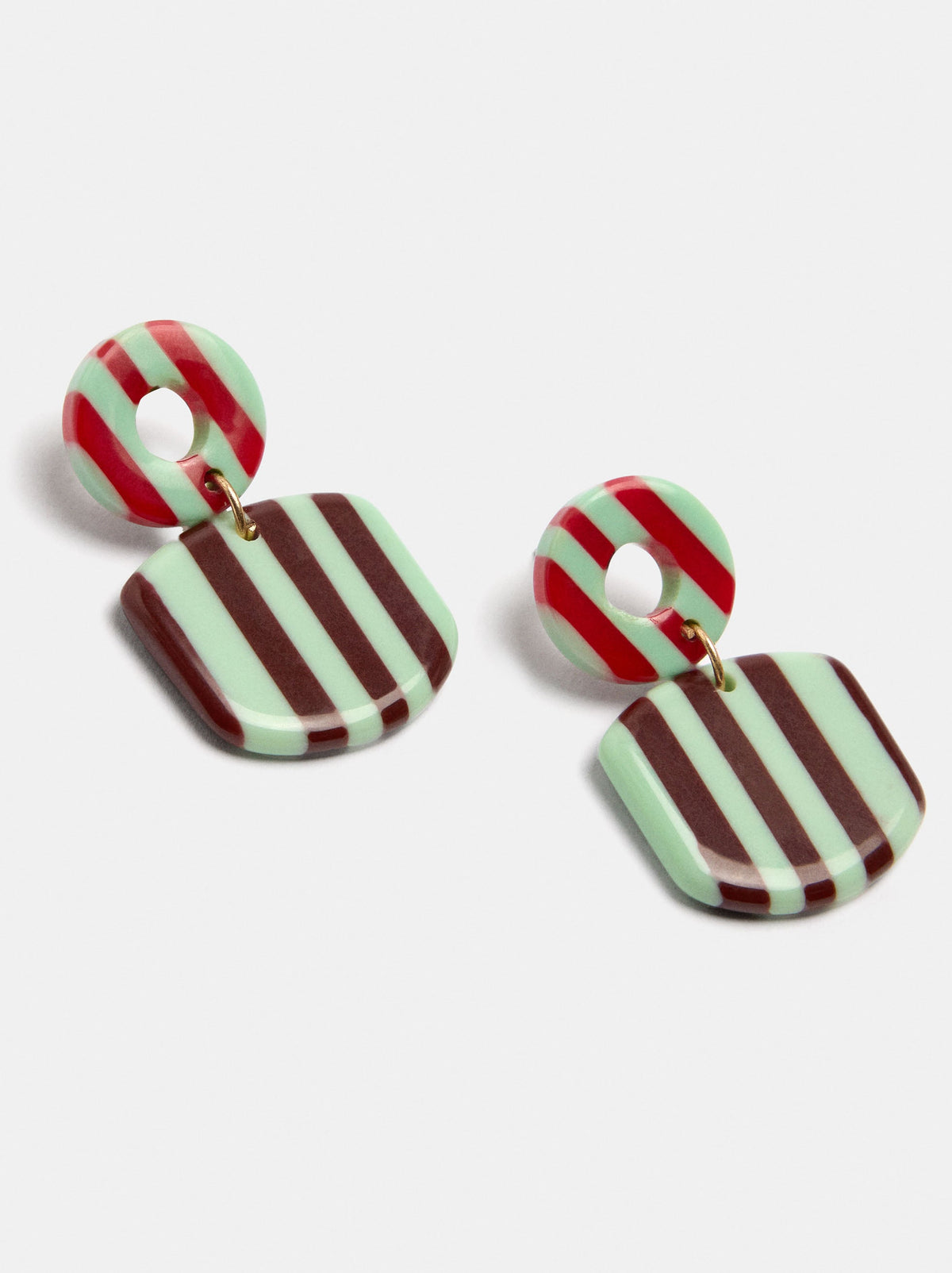 Geometric Striped Earrings