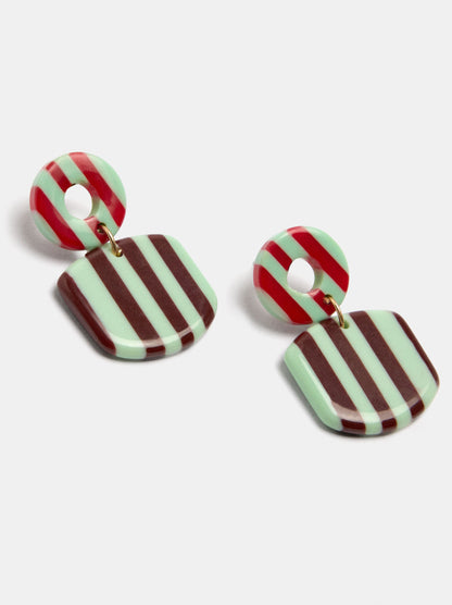 Geometric Striped Earrings
