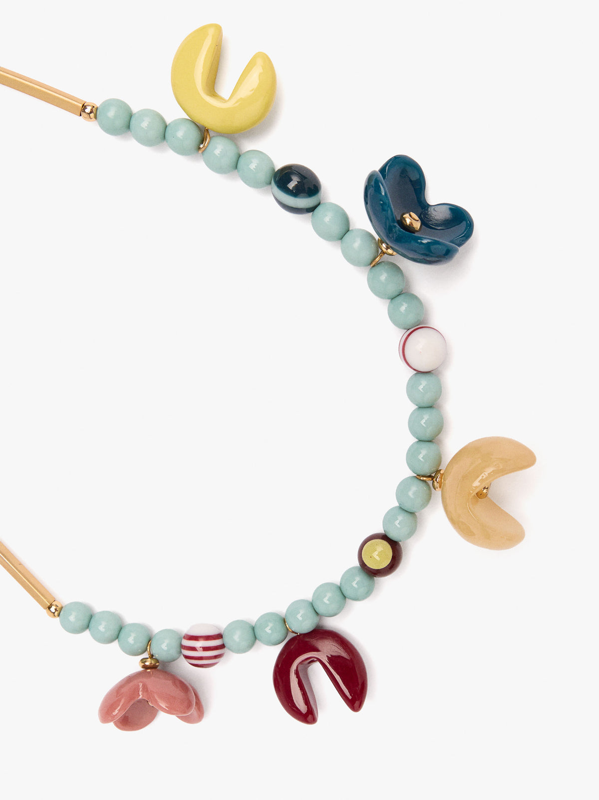 Necklace With Colourful Beads And Pendants