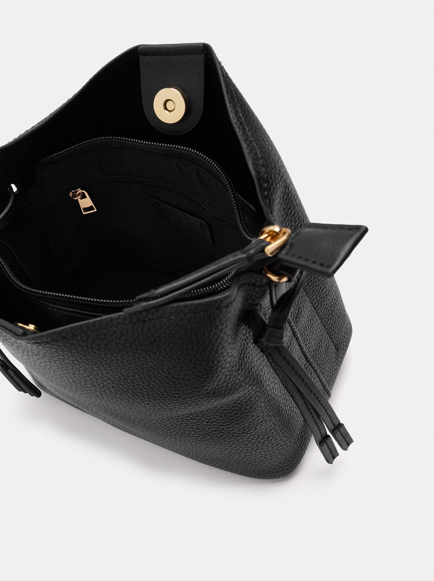 Structured Crossbody Bag With Texture