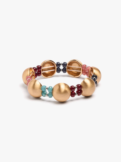 Elasticated Bracelet With Resin Beads