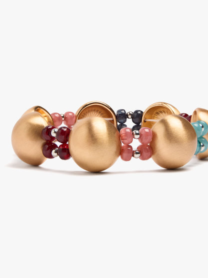 Elasticated Bracelet With Resin Beads