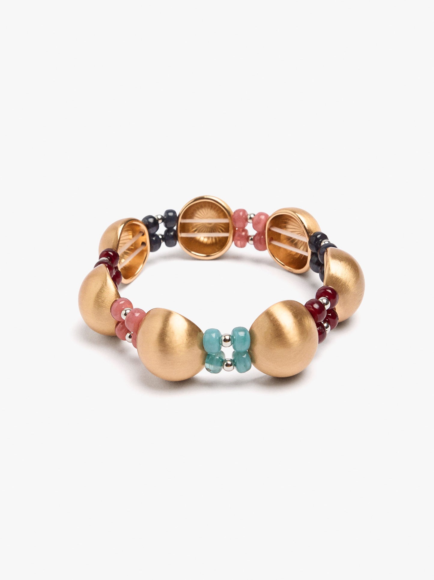 Elasticated Bracelet With Resin Beads