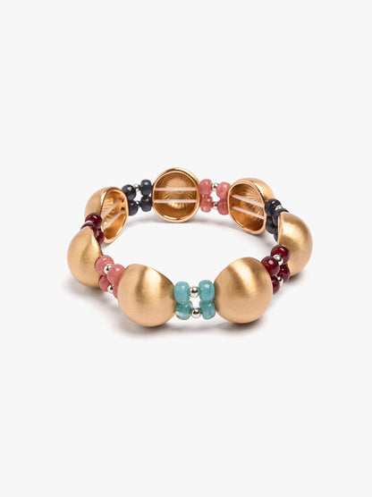 Elasticated Bracelet With Resin Beads